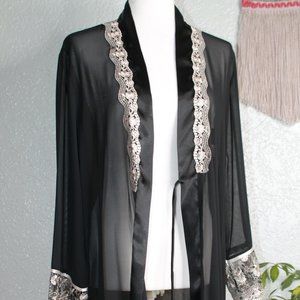 Sheer Lace Robe Duster